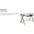 Carnegy Avenue Jude 39.5 in. Rectangular Clear/Cherry Computer Desk with Keyboard Tray