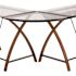 Carnegy Avenue 87 in. L-Shaped Clear/Cherry Computer Desks with Keyboard Tray