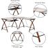 Carnegy Avenue 87 in. L-Shaped Clear/Cherry Computer Desks with Keyboard Tray