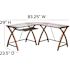 Carnegy Avenue 87 in. L-Shaped Clear/Cherry Computer Desks with Keyboard Tray