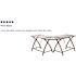 Carnegy Avenue 87 in. L-Shaped Clear/Cherry Computer Desks with Keyboard Tray