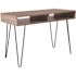 Carnegy Avenue 43.3 in. Rectangular Oak Wood Grain Writing Desks with Built-In Storage