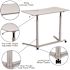 Carnegy Avenue 37.4 in. Rectangular Light Gray Computer Desks with Adjustable Height