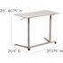 Carnegy Avenue 37.4 in. Rectangular Light Gray Computer Desks with Adjustable Height