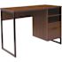 Flash Furniture 41.3 in. Rectangular Rustic 1-Drawer Computer Desks with File Storage