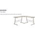 Carnegy Avenue 83.5 in. L-Shaped Clear/Silver Computer Desks with Glass Top
