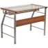 Carnegy Avenue 39.4 in. Rectangular Clear/Silver Computer Desks with Keyboard Tray