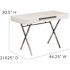 Carnegy Avenue 44.3 in. Rectangular White Computer Desks with Keyboard Tray