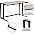 Carnegy Avenue 47.3 in. Rectangular Clear/Black Writing Desks with Glass Top
