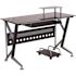 Carnegy Avenue 47.3 in. Rectangular Black/Silver Computer Desks with Keyboard Tray