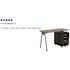 Carnegy Avenue 47.25 in. Black Rectangular 3 -Drawer Computer Desk with File Storage