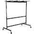 Carnegy Avenue Steel 4-Wheeled Hanging Folding Chair and Table Dolly in Black