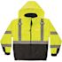 GloWear Men's Small Lime High Visibility Reflective Quilted Bomber Jacket