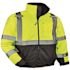 GloWear Men's Medium Lime High Visibility Reflective Quilted Bomber Jacket