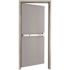 36 in. x 84 in. Fire-Rated Gray Left-Hand Flush Steel Commercial Door with Panic Bar, Knock Down Frame and Hardware