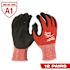 Milwaukee X-Large Red Nitrile Level 1 Cut Resistant Dipped Work Gloves (12-Pack)