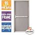 Armor Door 36 in. x 80 in. Fire-Rated Gray Right-Hand Flush Steel Commercial Door with Panic bar, Knock Down FrameandHardware