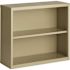 Hirsh 30 in. Tall Putty Metal 2-Shelf Standard Bookcase with Adjustable Shelf
