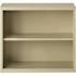 Hirsh 30 in. Tall Putty Metal 2-Shelf Standard Bookcase with Adjustable Shelf