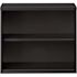 Hirsh 30 in. Tall Black Metal 2-Shelf Standard Bookcase with Adjustable Shelf