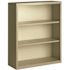 Hirsh 42 in. Tall Putty Metal 3-Shelf Standard Bookcase with Adjustable Shelves