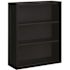 Hirsh 42 in. Tall Black Metal 3-Shelf Standard Bookcase with Adjustable Shelves