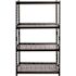 Iron Horse Riveted Garage Storage Shelving Unit, 4-Shelf Steel Black Unit 36 in. W x 60 in. H x 18 in. D