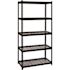 Iron Horse Riveted Garage Storage Shelving Unit, 5-Shelf Steel Black Unit 36 in. W x 72 in. H x 18 in. D