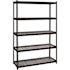 Iron Horse Riveted Garage Storage Shelving Unit, 5-Shelf Steel Black Unit 48 in. W x 72 in. H x 18 in. D