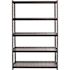 Iron Horse Riveted Garage Storage Shelving Unit, 5-Shelf Steel Black Unit 48 in. W x 72 in. H x 18 in. D