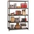Iron Horse Riveted Garage Storage Shelving Unit, 5-Shelf Steel Gunmetal Gray/Black Unit 48 in. W x 72 in. H x 24 in. D