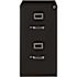 Hirsh 22 in. D 2-Drawer Black Metal Letter Width 15 in. W Vertical File Cabinet, Commerical Grade