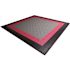 Swisstrax 17.5 ft. x 17.5 ft. Silver with Black and Red Borders Ribtrax Smooth Eco Flooring, Double Car Pad Kit