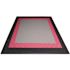 Swisstrax 17.5 ft. x 17.5 ft. Silver with Black and Red Borders Ribtrax Smooth Eco Flooring, Double Car Pad Kit