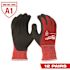 Milwaukee Small Red Latex Level 1 Cut Resistant Insulated Winter Dipped Work Gloves (12-Pack)