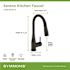 Symmons Sereno Single Handle Pull-Down Sprayer Kitchen Faucet in Matte Black
