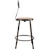 National Public Seating NPS 24 in. Black Heavy Duty Steel Stool With Backrest (2-Pack)