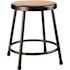 National Public Seating 18 in. Black Heavy-Duty Steel Stool (2-Pack)