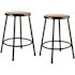 National Public Seating 24 in. Black Heavy-Duty Steel Stool (2-Pack)