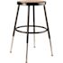 National Public Seating 19 in. to 27 in. H Black Adjustable Heavy-Duty Steel Stool (2-Pack)