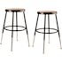 National Public Seating 19 in. to 27 in. H Black Adjustable Heavy-Duty Steel Stool (2-Pack)