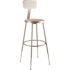 National Public Seating NPS 25 in. -33 in. Grey Height Adjustable Heavy Duty Steel Stool With Backrest (2 Pack)