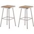 National Public Seating 30 in. Grey Heavy-Duty Square Seat Steel Stool (2-Pack)