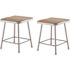 National Public Seating 18 in. Grey Heavy-Duty Square Seat Steel Stool (2-Pack)