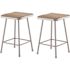 National Public Seating 24 in. Grey Heavy-Duty Square Seat Steel Stool (2-Pack)