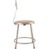 National Public Seating 18 in. Grey Heavy-Duty Steel Stool with Backrest (2-Pack)