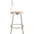 National Public Seating 24 in. Grey Heavy-Duty Steel Stool with Backrest (2-Pack)