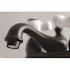 Kingston Brass Restoration Porcelain Cross 4 in. Centerset 2-Handle Bathroom Faucet in Matte Black