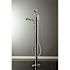 Kingston Brass Traditional Single-Handle Floor-Mount Roman Tub Faucet with Hand Shower in Brushed Nickel