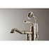 Kingston Brass Traditional Single-Handle Floor-Mount Roman Tub Faucet with Hand Shower in Brushed Nickel